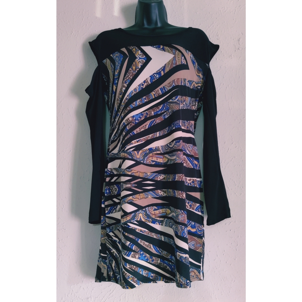 Bluebelle Cold Shoulder Pattern Dress